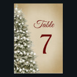 Elegant Julgran på Kraft Bröllop Bordsnummer<br><div class="desc">Den här konstruktionen har en vattenfärg Julgran på en papper grund av säckkraft. Det finns både variationer i denna design och samordnade produkter i vår butik, zazzle.com/store/doodlelulu. Kontakta oss om du behöver den här designen för en specifik produkt för att skapa ditt eget unika matchande objekt! Tack så mycket för...</div>