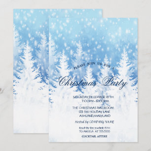 Elegant julgran, snö julfest inbjudningar