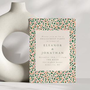 Elegant julgrans julbröllop engagemangskväll inbjudningar