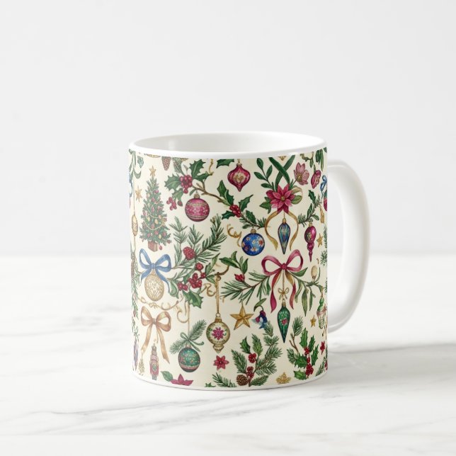 Elegant julgransornament Kaffemugg (Framsida höger)