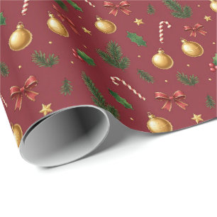Elegant julgransprydnadspapper presentpapper