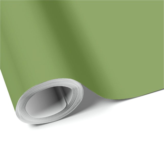Elegant julgrön enfärgad  presentpapper (Rulle Hörn)