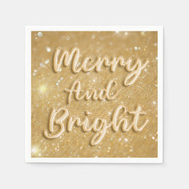 Elegant julgyllene glitter pappersservett