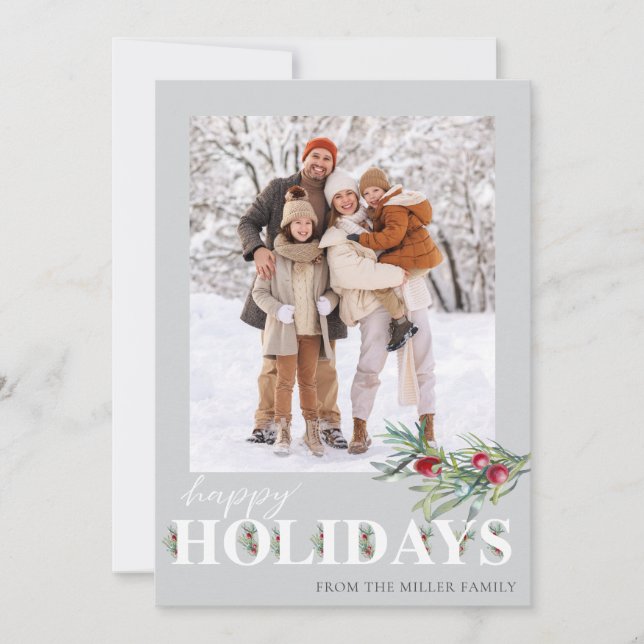 Elegant Julhälsning Julkort (Framsida)