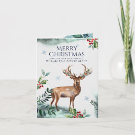 Elegant julhjort jul firman hälsning helgkort