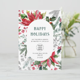 Elegant juliasträuchersk julgranskrans hälsning julkort