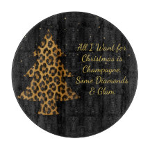 Elegant julig leopardträdesign