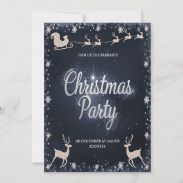 Elegant Julig Tomte Julfest Inbjudan