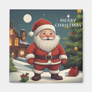 Elegant Juligt Tomte God Jul Semester Magnet