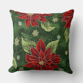 Elegant juljulstjärnadekorativ kudde