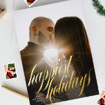 Elegant Julkalligrafi ett foto<br><div class="desc">💌 kärlek och sprid munterhet till helgdag med mitt omtänksamt utformade hälsningskort. Det här kortet är en arbetsyta för din helgdag till vänner, familj och högskolor. Jag lade till de fängslande designerna och det här definierade hela min samling helgdag. Jag hoppas att ni kärlek får kort och samlingar lika mycket...</div>