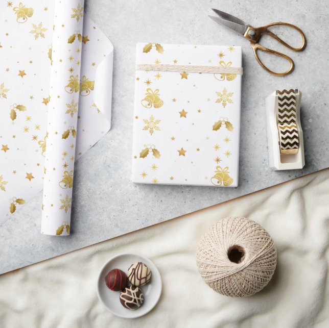 Elegant julklappspapper i guld  presentpapper (Hantverk)