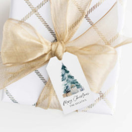 Elegant julklappspresent presentetikett
