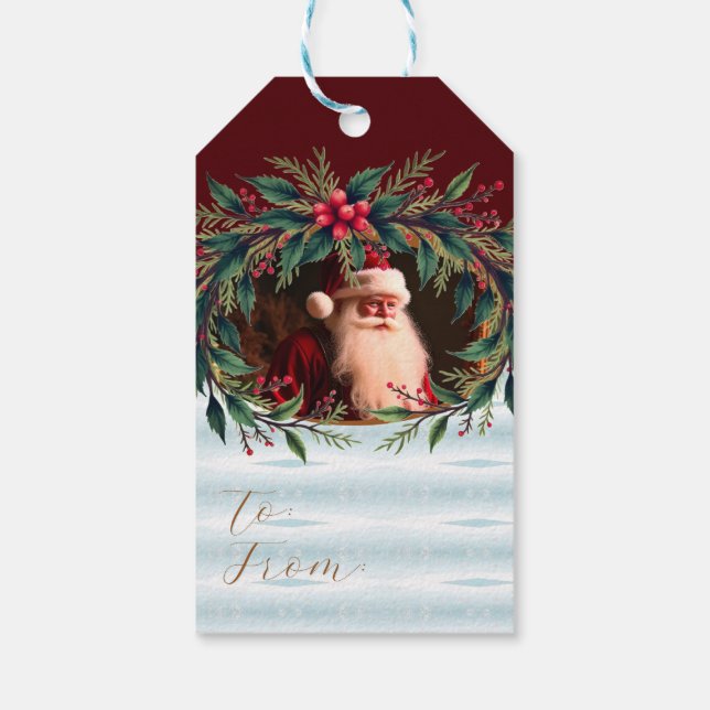 Elegant julklappstagg presentetikett (Baksidan)