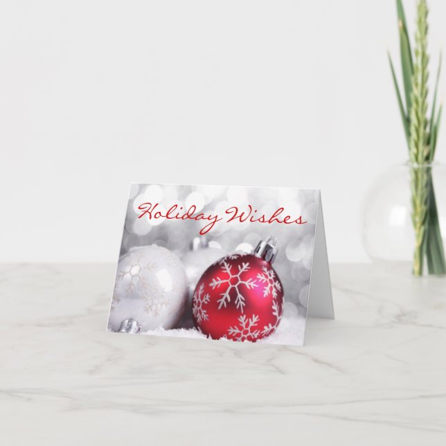 Elegant julkort för prydnadsdesign helgkort (Framsida)