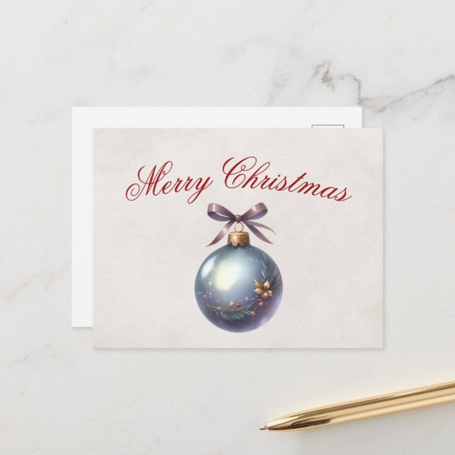 Elegant Julkort Helg Vykort (Fram/Back In Situ)