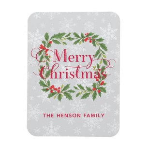 Elegant julkrans God Jul Magnet