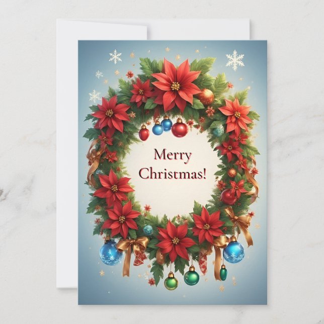 Elegant julkrans Holiday 🎁🎄 Poinsettia (Framsida)