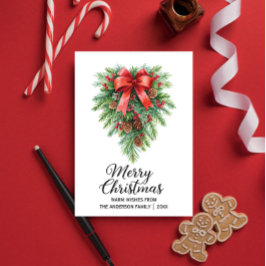 Elegant julkrans jul julkort