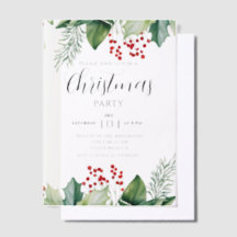 Elegant julkrans julgransfirande inbjudan