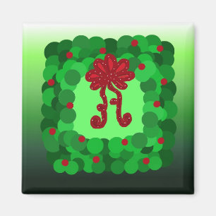 Elegant julkrans magnet