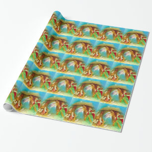 Elegant julkrubba, Mary Jesus Joseph Presentpapper