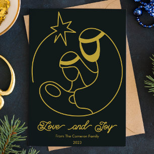 Elegant julkrubba religiös jul flat design julkort
