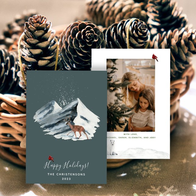 Elegant jullvinter - bergsfoto julkort (Skapare uppladdad)