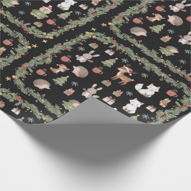 Elegant julpresentförpackningspapper presentpapper (Hörn)