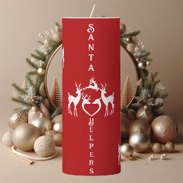 Elegant: Julren Reindeer White Santa Helpers Red