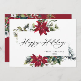 Elegant Julros Mistel Julhälsning Julkort