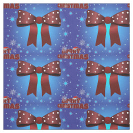 Elegant Julrött blaj med vita prickar Tyg