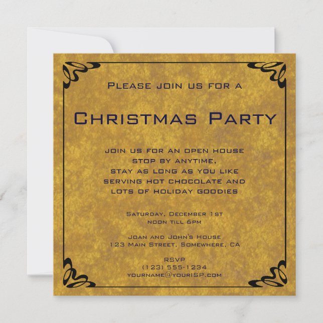 Elegant julrus firande julfest inbjudningar (Framsida)