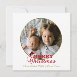 Elegant Julskrift med Poinsettia Monogram Inbjudningar