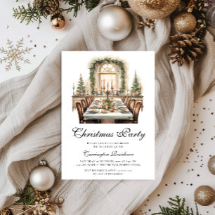 Elegant Julskript - inbjudan till middag/part