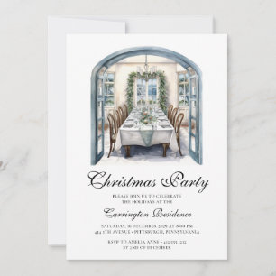 Elegant Julskript - inbjudan till middag/part