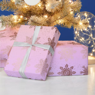 Elegant Julsnowflake mönster holograf Presentpapper