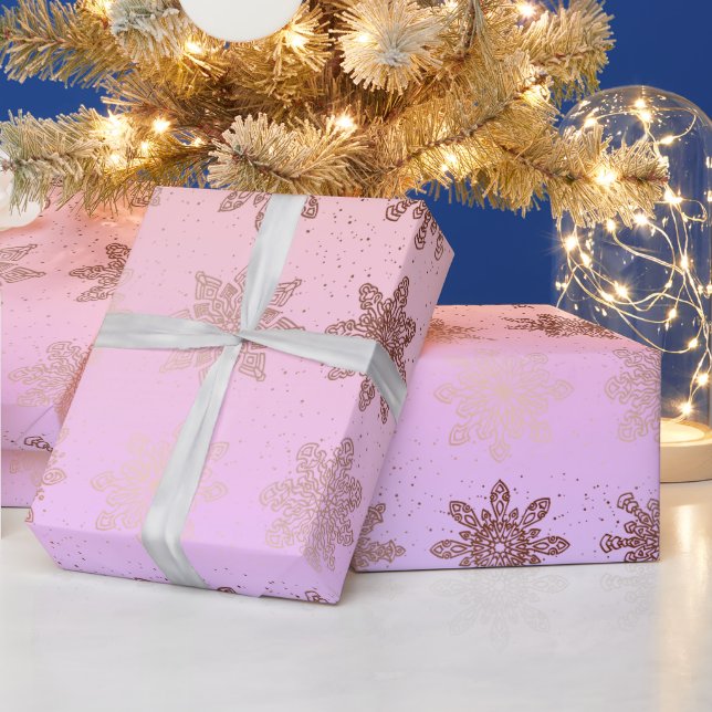 Elegant Julsnowflake mönster holograf Presentpapper (Helgdagar)