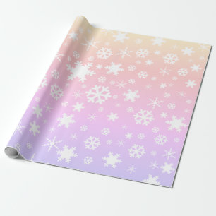 Elegant Julsnowflake mönster holografisk Presentpapper