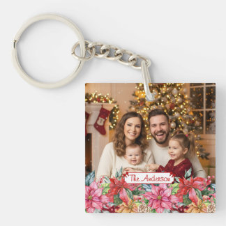 Elegant Julstjärna Blommig Kant Anpassad Foto