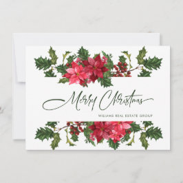 Elegant Julstjärna Jul Firman Hälsning Julkort