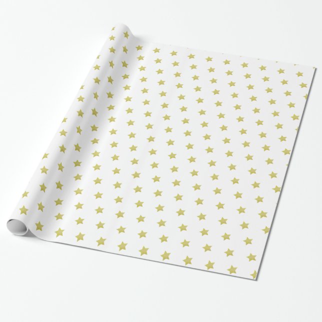 Elegant julstjärnmönster presentpapper (Utrullad)