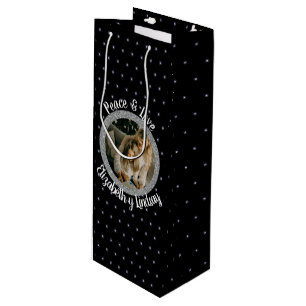 Elegant julstjärnor Photo & Namn Black