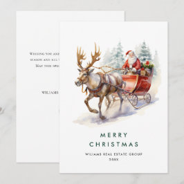 Elegant Jultomten jul Hjort Corporate Julkort