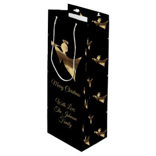 Elegant Jultrumpet Angel Black Guld-utseende