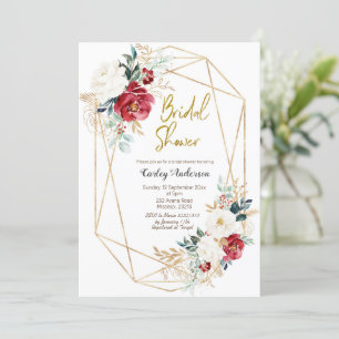 Elegant Julvinter-Blommigtens Möhippa Inbjudningar