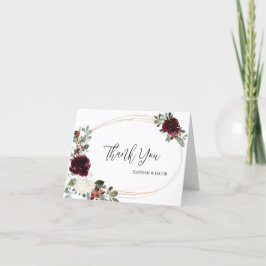 Elegant Julvinter-bröllop Tack Kort