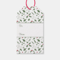 Elegant Julvinter Holly-adressetikett