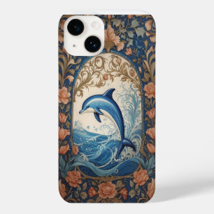 Elegant Jumping Dolphin William Morris Inspired
