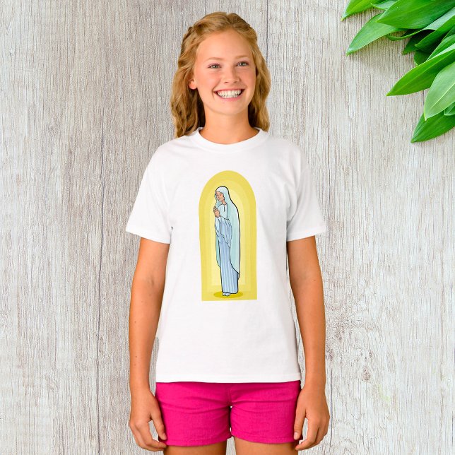 Elegant Jungfru Maria Katolsk Religiös T Shirt (Skapare uppladdad)